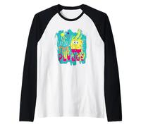 Spongebob Squarepants Sea Dive Nuoto Retro Sport Design Maglia con Maniche Raglan