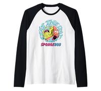 Spongebob Squarepants Seas The Day Spongebob & Patrick Maglia con Maniche Raglan