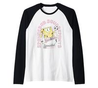 Spongebob Squarepants Soccer Calcio Maglia con Maniche Raglan