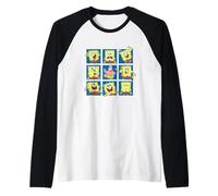 Spongebob Squarepants Spongebob Patrick Funny Faces Maglia con Maniche Raglan