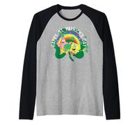 Spongebob Squarepants St. Patrick's Day Holiday Duo Portrait Maglia con Maniche Raglan