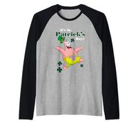 Spongebob Squarepants St. Patrick's Day Patrick Star Maglia con Maniche Raglan