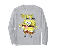 Spongebob Squarepants Strange Style Don't Care, Opera d'Arte retrò Maglia a Manica
