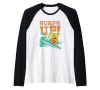Spongebob Squarepants Surf's Up Palm Trees Maglia con Maniche Raglan