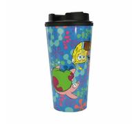 SpongeBob Squarepants Tazza termica, 450 ml, tazza per bere con SpongeBob e Patrick, idea regalo per i fan di Bikini Bottom, merchandising ufficiale