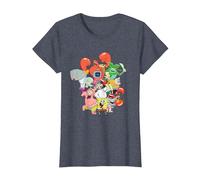 Spongebob Squarepants The Whole Gang Maglietta, Donna, Pervinca, 3XL