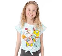 SPONGEBOB SQUAREPANTS Tie Dye T-Shirt Bambina Bambini Cravatta Anteriore Blu Top