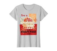 Spongebob Squarepants Try A Krabby Patty At The Krusty Krab Maglietta, Donna, Argento, S