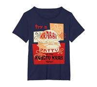 Spongebob Squarepants Try A Krabby Patty At The Krusty Krab Maglietta, Donna Plus-Size, Navy, 3X