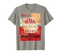 Spongebob Squarepants Try A Krabby Patty At The Krusty Krab Maglietta, Uomo, Ardesia, 3XL