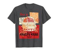 Spongebob Squarepants Try A Krabby Patty At The Krusty Krab Maglietta, Uomo, Grigio Scuro, 3XL