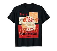 Spongebob Squarepants Try A Krabby Patty At The Krusty Krab Maglietta, Uomo, Nero, 3XL