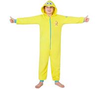 SPONGEBOB SQUAREPANTS Tuta Intera Bambina e Bambino 5-14 Anni, Zippato Pigiama Intero Pile con Cappuccio, Regalo Ragazza (11-12 Anni, Giallo)