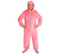 SPONGEBOB SQUAREPANTS Tuta Intera Uomo e Adolescenti S-3XL, Morbido Pile Pigiama Intero con Cappuccio, Regali per Lei (2XL, Rosa Patrick)