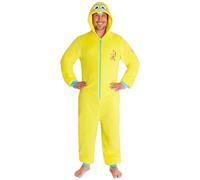 SPONGEBOB SQUAREPANTS Tuta Intera Uomo e Adolescenti S-3XL, Morbido Pile Pigiama Intero con Cappuccio, Regali per Lei (3XL, Giallo Spongebob)