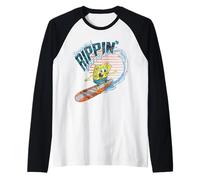 Spongebob Squarepants Ufficiale Ripping up The Ocean Maglia con Maniche Raglan