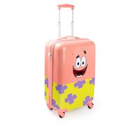 SPONGEBOB SQUAREPANTS Valigia piccola rosa corallo di Patrick | 56 x 33 x 22 cm Valigia rigida in plastica per bambini | Ruote girevoli e maniglia retrattile | Merchandising di Patrick Stella