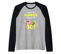 Spongebob Squarepants What’s Funnier Than 29? 30? Birthday Maglia con Maniche Raglan