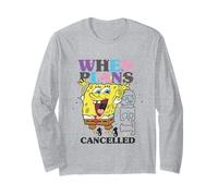 Spongebob Squarepants When Plans Get Cancelled Funny Maglia a Manica