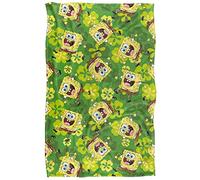 Spongebob St. Patrick'S Pattern Coperta super morbida al tatto setoso - 91 x 147 cm