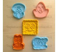 Spongebob Tagliabiscotti viso personaggi Cookie Cutter Gary Patrick Squiddi