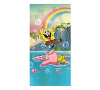 Jerry Fabrics Spongebob - Asciugamano da bagno per bambini, 70 x 140 cm, 100% cotone, conforme allo standard Oeko-TEX 100, asciugamano assorbente e motivo spongebob