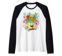 Spongebob The Gang's all Here Maglia con Maniche Raglan