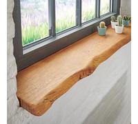 SPONHOLZ Davanzale per finestra in legno massello | bordo dell'albero semplice | 80 x 25 cm | manifattura tedesca, naturale, mensola, tavola, piastra, copertura