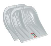 Sponsor di neve di Kadax, larghe 49 cm, pala della neve senza gambo, cambio di neve, pupazzo di neve, pala di plastica, pala della neve (2, argento con bordo in lamiera)