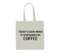 Sponsored By Caffè - Borsa Tote IN Tela - Latte Basse Bianco Divertente Mood