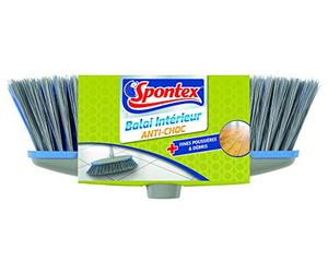 SPONTEX - 1 testina interna - Compatibile con tutte le maniche Spontex - Fibre a doppia azione - Bordi antiurto
