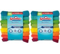 Spontex - Collezione in microfibra - Microfibre multiuso - 8 microfibre (Confezione da 2)