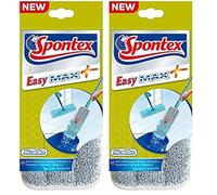 Spontex Easy Max+ - Ricarica per mocio Piatto in Microfibra, Confezione da 2, 1 ricambio