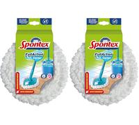 Spontex Full Action Corner Sistema di mocio ricambio Raggiunge gli angoli più stretti | Sistema di strizzatura e risciacquo facile a 360° Pulisce pavimenti in laminato,legno e piastrelle