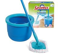 Spontex Full Action Corner Sistema lavapavimenti con mop rotante e secchio | per gli angoli più stretti | Sistema di strizzatura/risciacquo 360° | Per laminato, legno e piastrelle