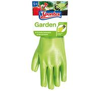 Spontex Garden, guanti da giardinaggio, versatili, da giardino, con polsini regolabili, taglia S, verde