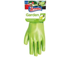 Spontex Garden - Guanti da giardinaggio versatili per lavori di giardinaggio, con polsini regolabili, 1 paio, taglia L