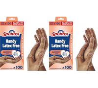 Spontex Guantes Vinilo Protect (100 Unidades) Talla Grande-L (Confezione da 2)