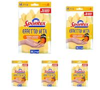 Spontex Guanti Effetto Seta Taglia M (Confezione da 5)
