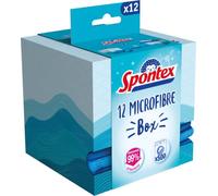 Spontex Microfibre Box, panni in microfibra in pratica scatola dispenser ricaricabile, versatile ed efficiente, colore non selezionabile, 1 confezione da 12 pezzi