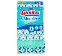 Spontex Panni Microfibre Mosaik 30x40cm 3pz