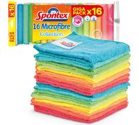 Spontex Panni in microfibra per la pulizia 16 panni per pulizia in microfibra Da