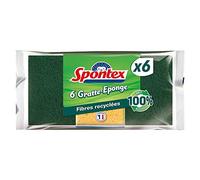 Spontex Raschietto in fibra riciclata, resistente e verde, 6 unità