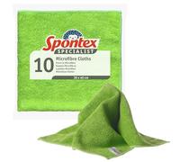 Spontex Specialist Panni in microfibra, Panni per la pulizia resistenti per la rimozione professionale di polvere e grasso,Confezione da 10