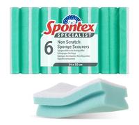 Spontex Specialist Spugna per lavare i piatti antigraffio XL, Riutilizzabile e versatile per la pulizia professionale,Confezione da 6