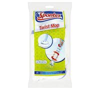 Spontex Twist Ricarica per Mocio | Testa in Microfibra Lavabile | Pulisce Pavimenti in Laminato, Legno e Piastrelle | per Mocio Spontex e Ultra Compact