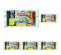 Spontex Universale Salvaunghie Antibatterica 2+1, Spugna Abrasiva in Poliuretano, Dotata di Agente Antibatterico sulla Fibra, Formato 2+1 (Confezione da 5)