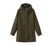 SPONYBORTY Giacca outdoor da donna con cappuccio e interno in pile, multitasche, antivento e calda autunno inverno cappotto in pelle con cintura/D/3XL