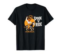 Spook N Ride - Cavallo Scheletro da Cowboy, Zucca, Stile Western Maglietta