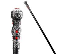 Spooktacular Creations Accessorio per costume da vampiro, elegante bastone da passeggio argentato, stile vintage, per adulti e bambini, Halloween dolce o scherzoso, Halloween Dress Up Party